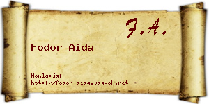 Fodor Aida névjegykártya
