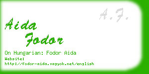 aida fodor business card